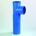 DykaSono PVC Verl Closet T-Stuk 110mm 2x mof/ spie 87° blauw L=406mm