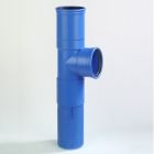 DykaSono PVC Verl T-stuk inbouwmof 110mm 2x mof/ spie 87,5° bl L=448mm