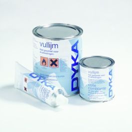 DYKA PVC Vullijm 250ml transparant pot met kwast